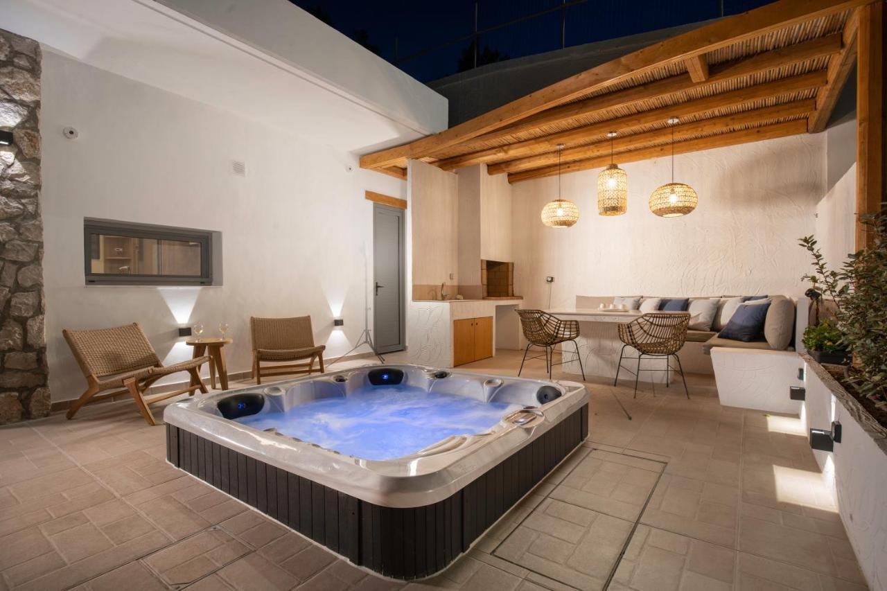 Lithos Luxury Villa อาร์คานเยโลส ภายนอก รูปภาพ