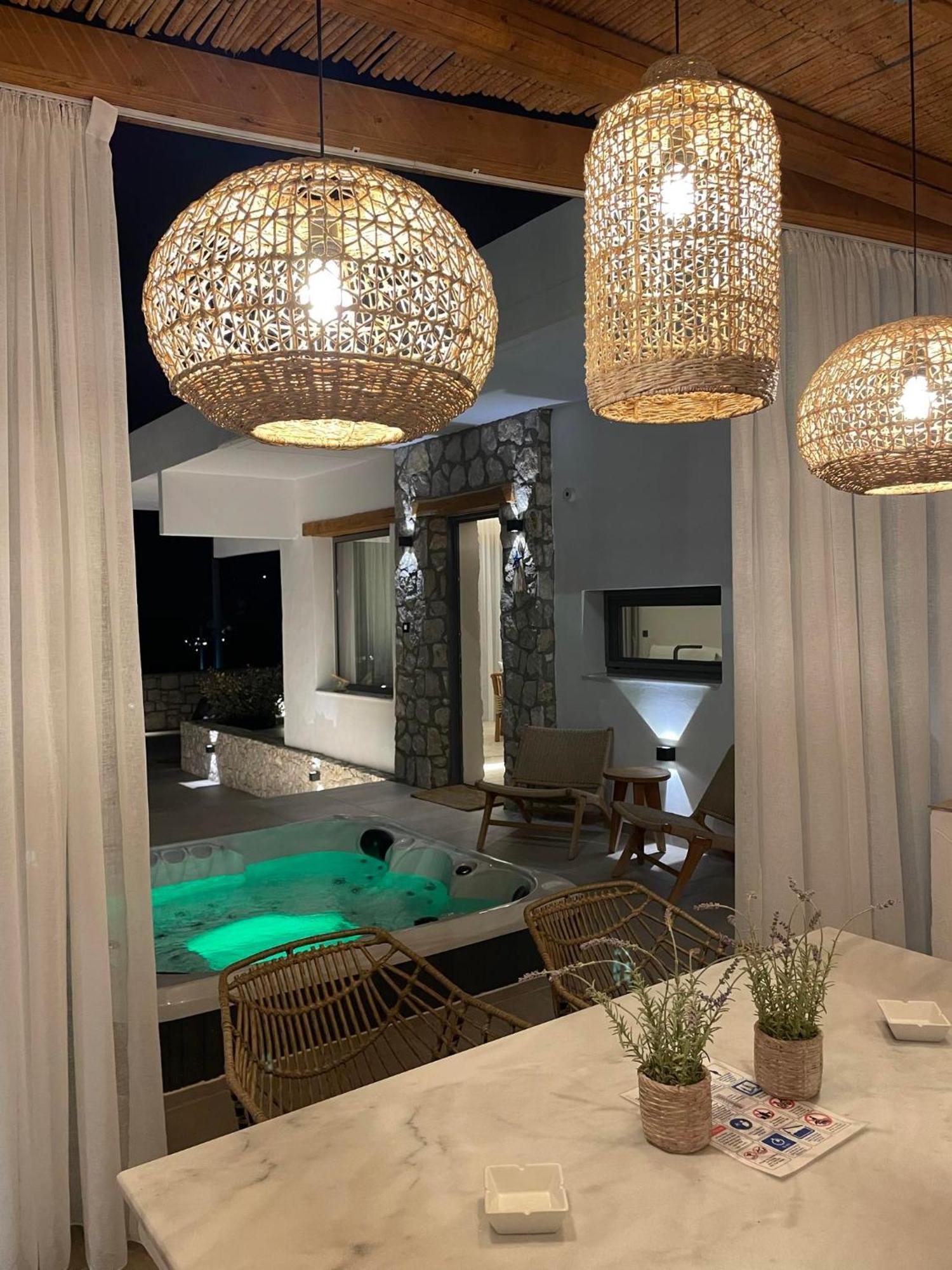 Lithos Luxury Villa อาร์คานเยโลส ภายนอก รูปภาพ